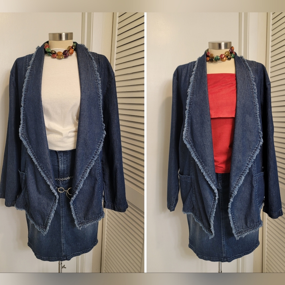 FAVORITES DENIM BLUE JACKET - Picture 4 of 4